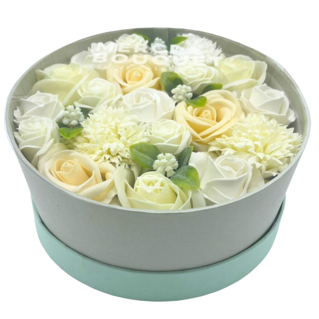 Fiori di Sapone Bianco & Avorio Nozze - Conf. Rotonda 01