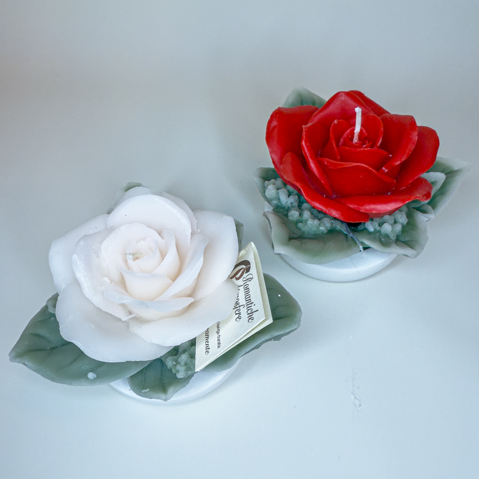 Candele con base in gesso