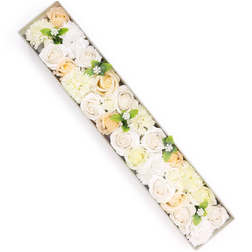 Fiori di Sapone Bianco & Avorio - Nozze - Conf. Extra Lunga 02