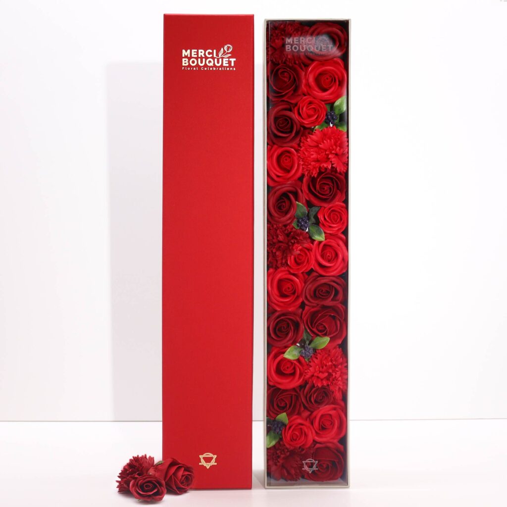 Fiori di Sapone Rose Rosse - Conf. Extra Lunga 01